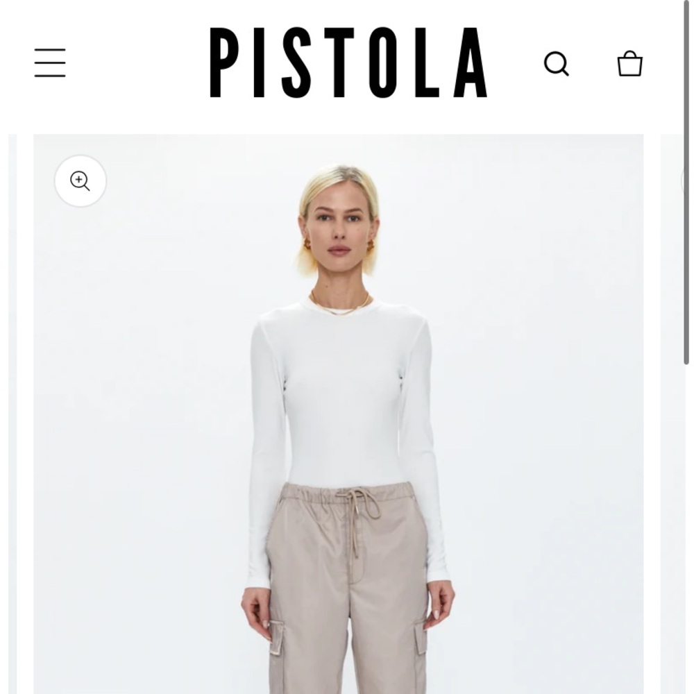 Pistola White Long Sleeve Bodysuit